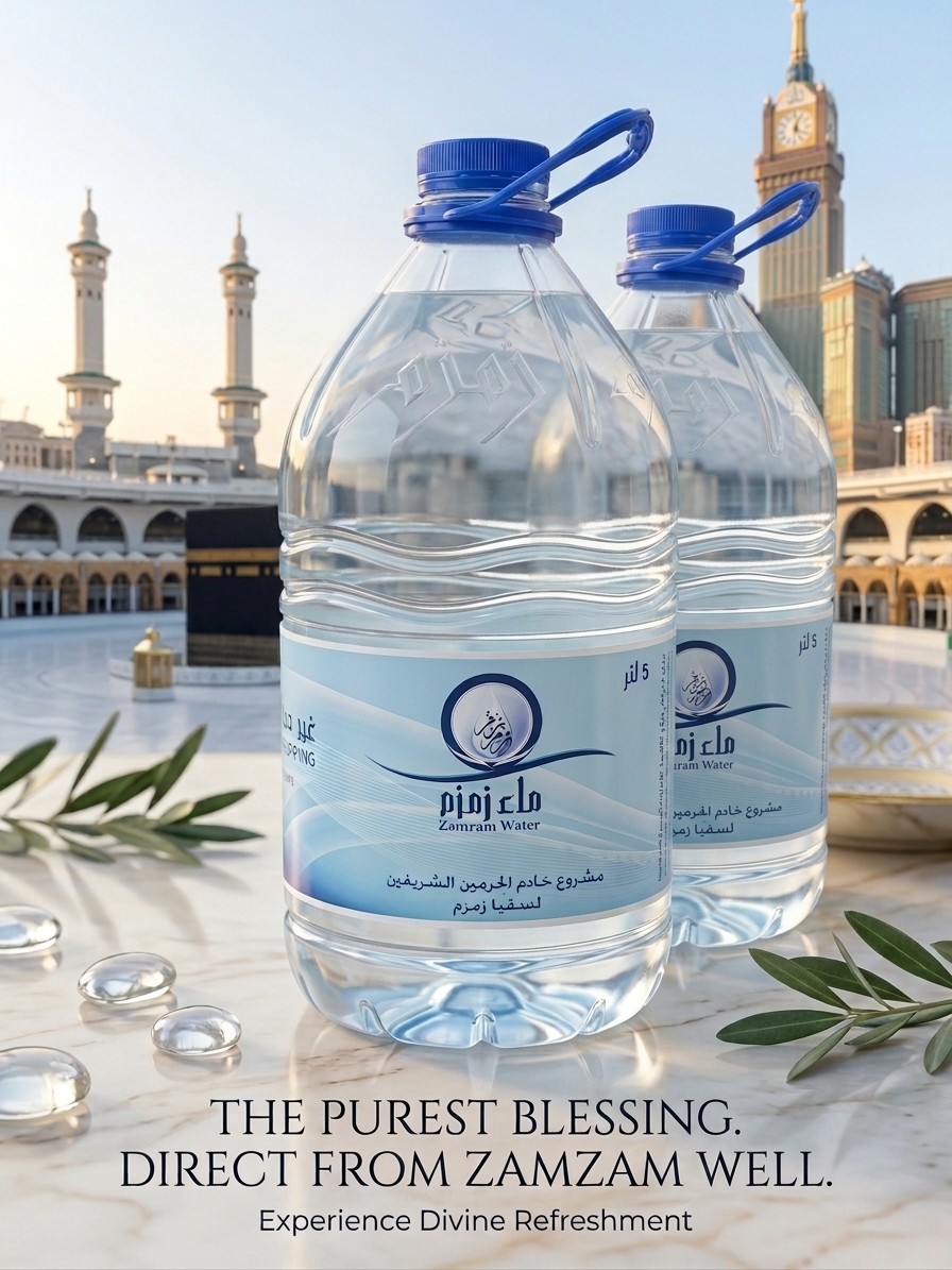 2x5 litres zamzam water from makkah 100% original