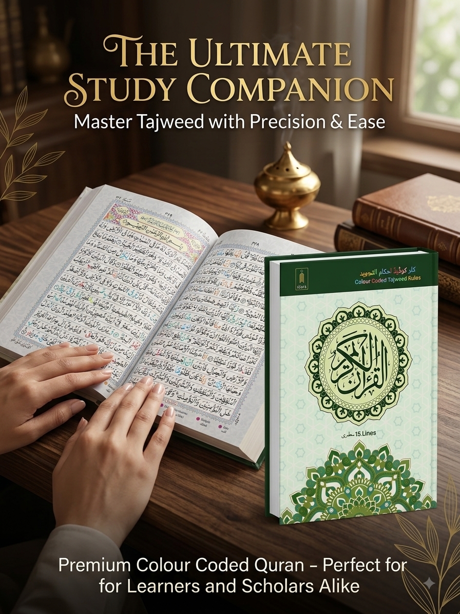 15 line colour coded quran with tajweed rules