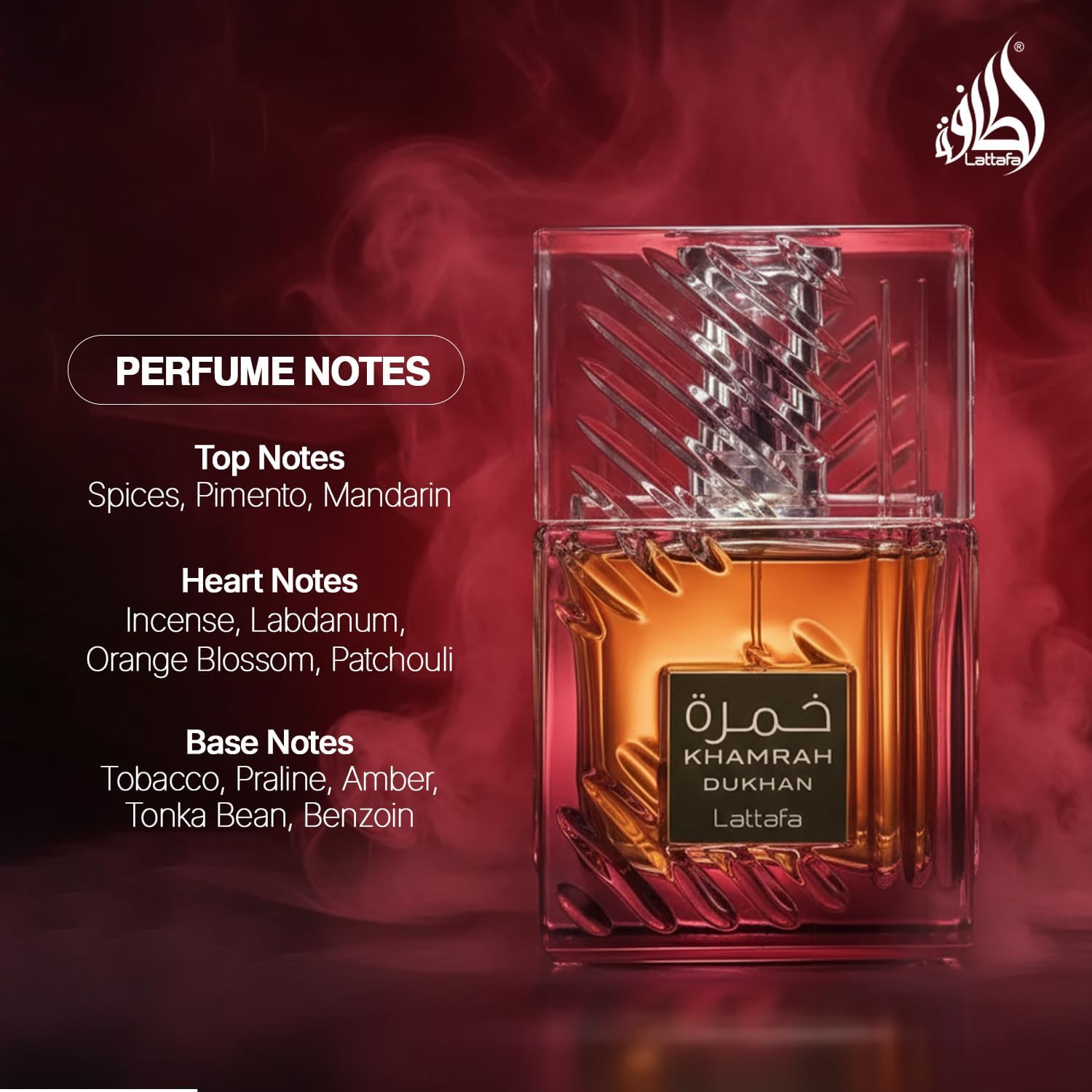 Lattafa - khamrah dukhan - 100ml - unisex image 2